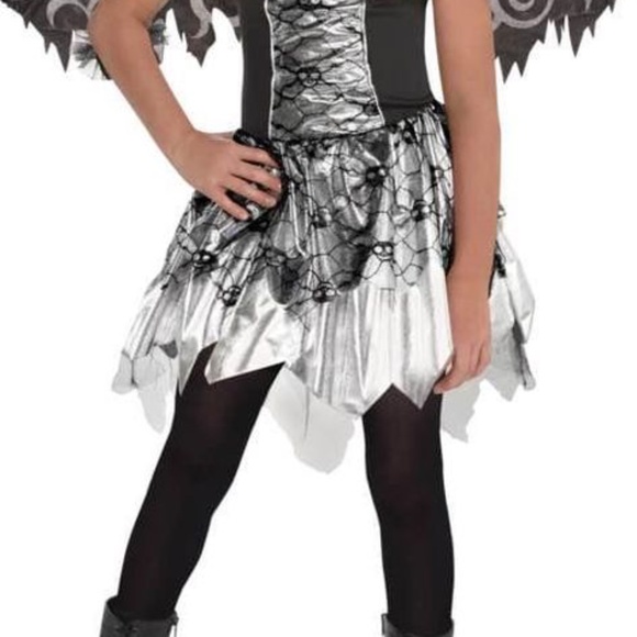 BRAND NEW girl angel 6 pcs halloween costume size XL 14-16 (with halo & wings) - Picture 2 of 7